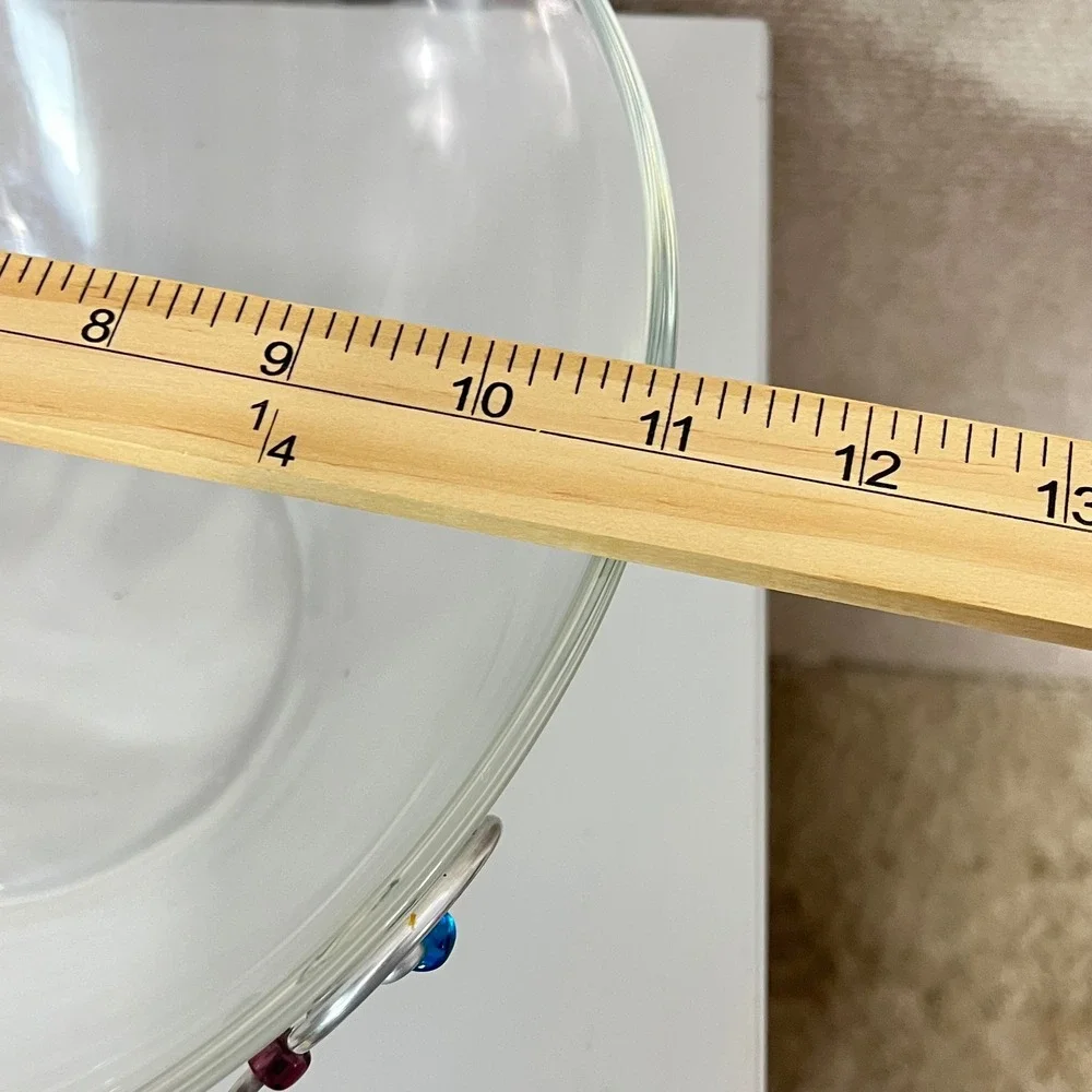 Dary Rees‎ Large 11 Inch Glass Wire Beaded Serving Mixing Bowl